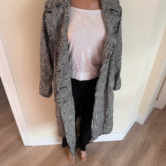 FREE PEOPLE oversized plaid trench/jacket - Picture 4 of 16